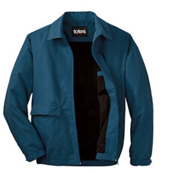 TOTES Men’s Microfiber Teal zipper Jacket - Picture 1 of 11